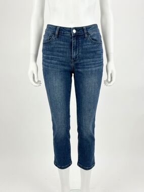NEW JUDY BLUE beachside bliss capris pants in dark wash denim